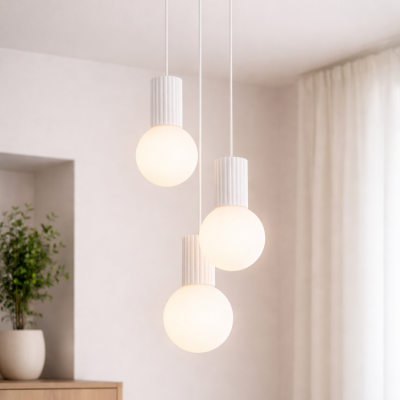 Potrójna lampa wisząca Globia 3