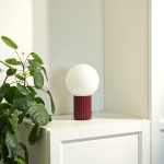 Burgundowa lampka na stolik Globia G9