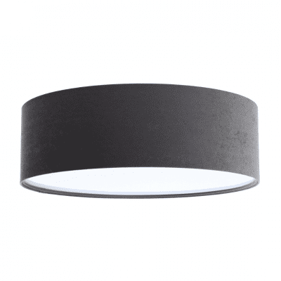 Grafitowy plafon z weluru Tori
