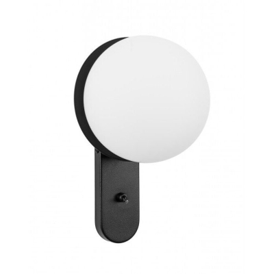 Czarna lampa ścienna Kuul D1 z włącznikiem