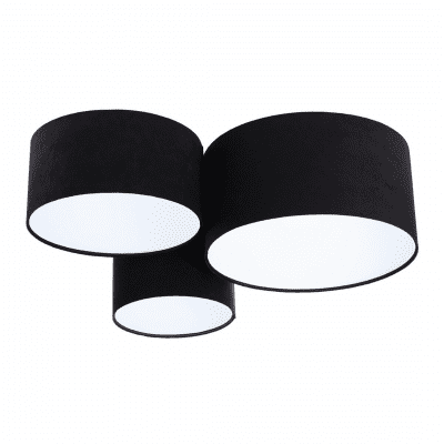 Czarny plafon Tolu Velvet z tkaniny welurowej