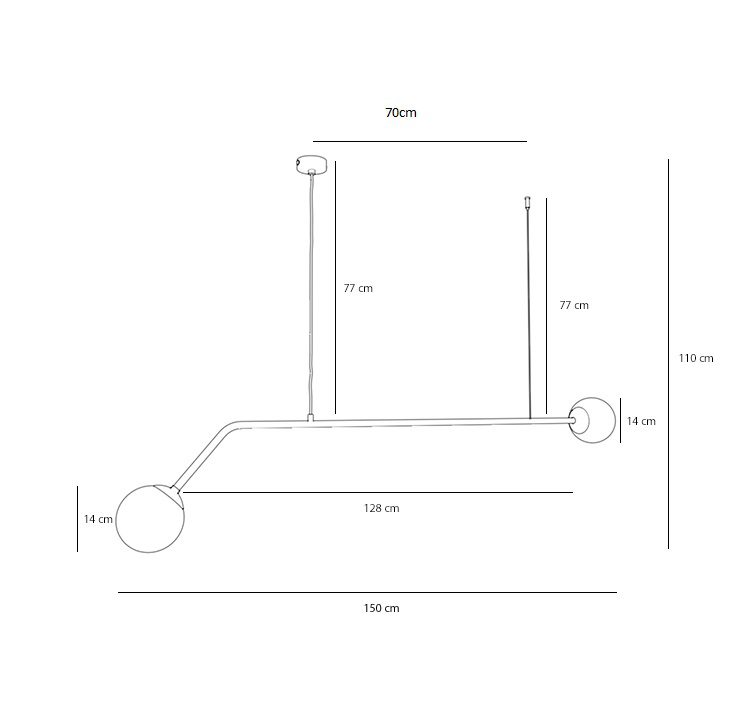 Dwupłomienna lampa wisząca Matt o prostej formie