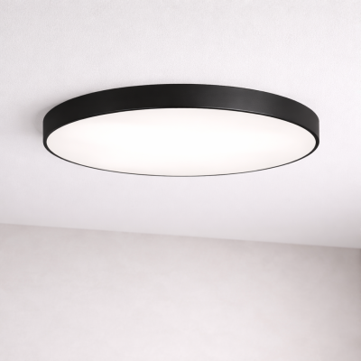 Duży czarny plafon sufitowy Newa ⌀ 80 cm