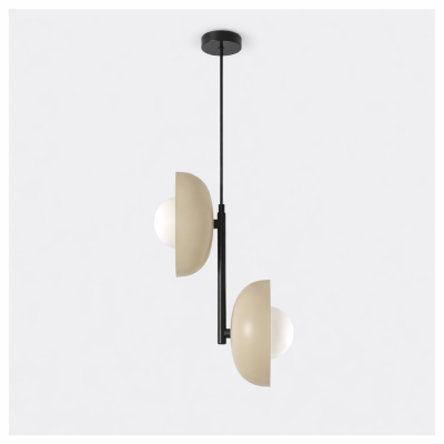 Lampa wisząca Mango z metalowymi misami w kolorze mokka