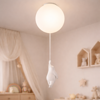 Dziecięca lampa sufitowa Balu M z misiem