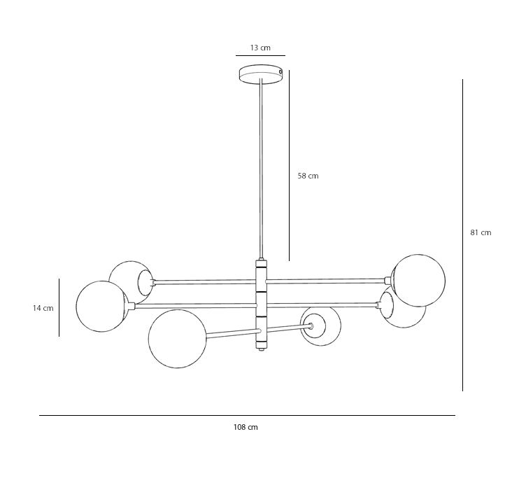 Nowoczesny żyrandol Malaga 6