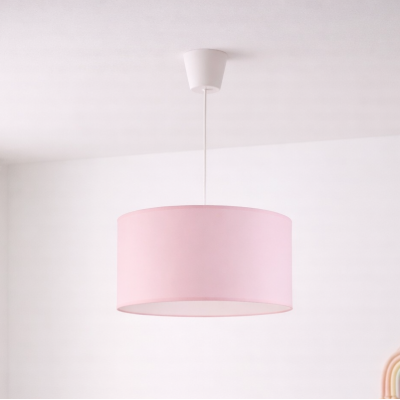 Różowa lampa wisząca do pokoju dziecięcego Rondo