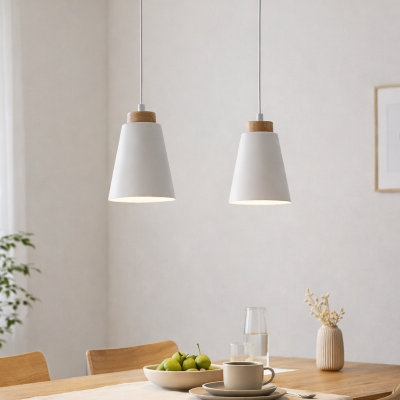 Biała lampa wisząca z regulacją długości Halima 2