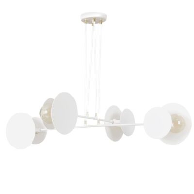 Biały żyrandol w stylu nowoczesnym Pedro