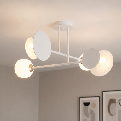 Biała lampa sufitowa Austin IV