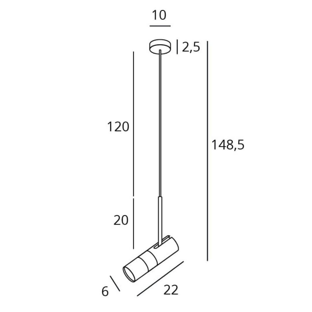 Designerski pojedynczy zwis Puma na złotym stelażu