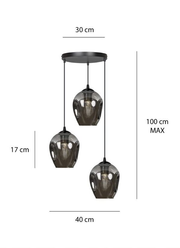 Potrójna lampa wisząca Ava 3 Ring