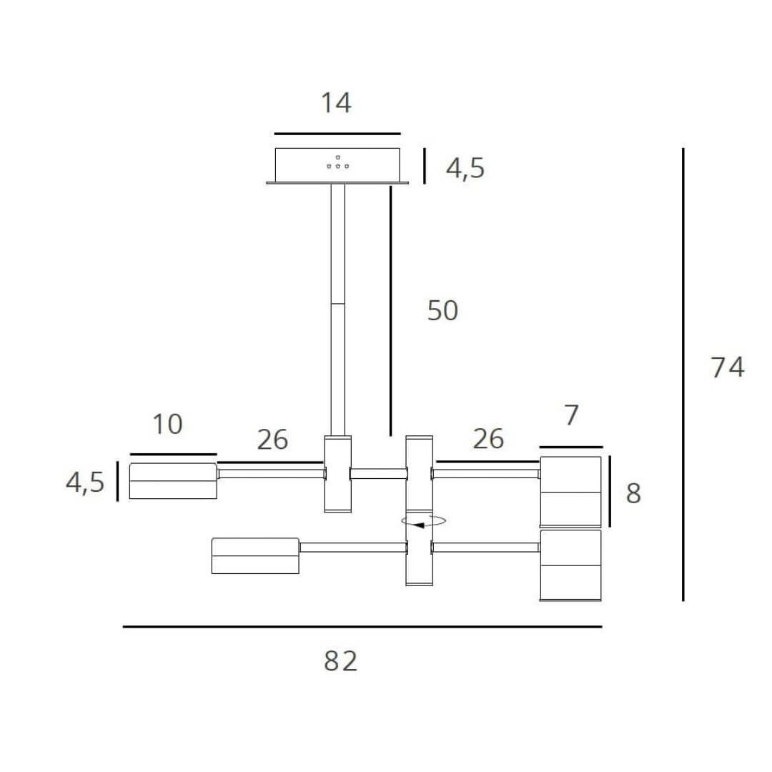 Nowoczesna lampa sufitowa Puma 4