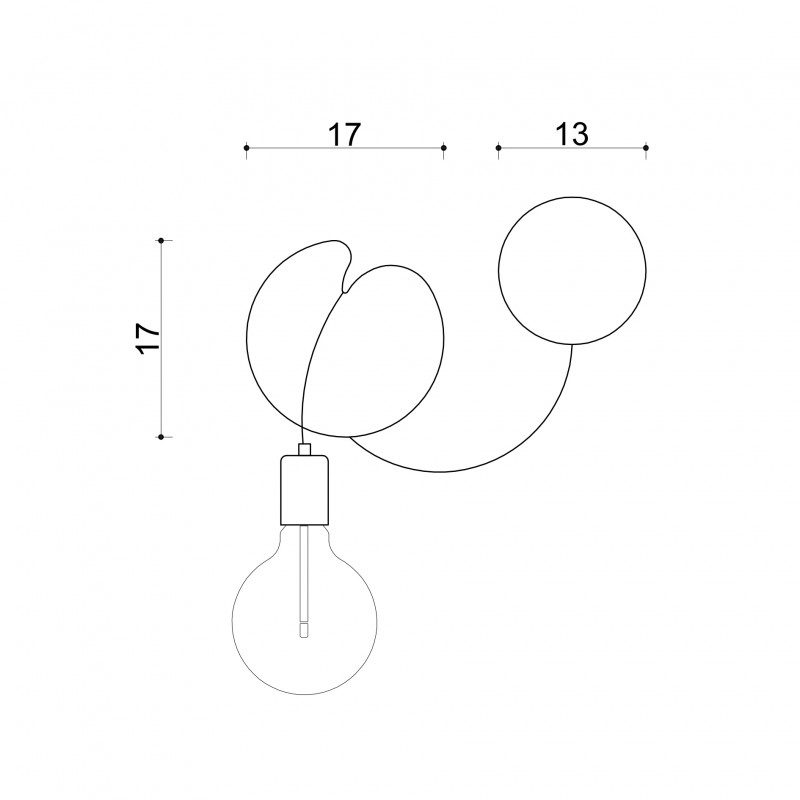 Minimalistyczna i stylowa lampa ścienna LOFT MANZANA