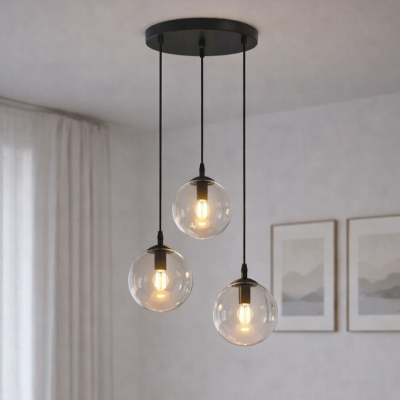 Potrójna lampa wisząca Blair 3 Ring na okrągłej podsufitce