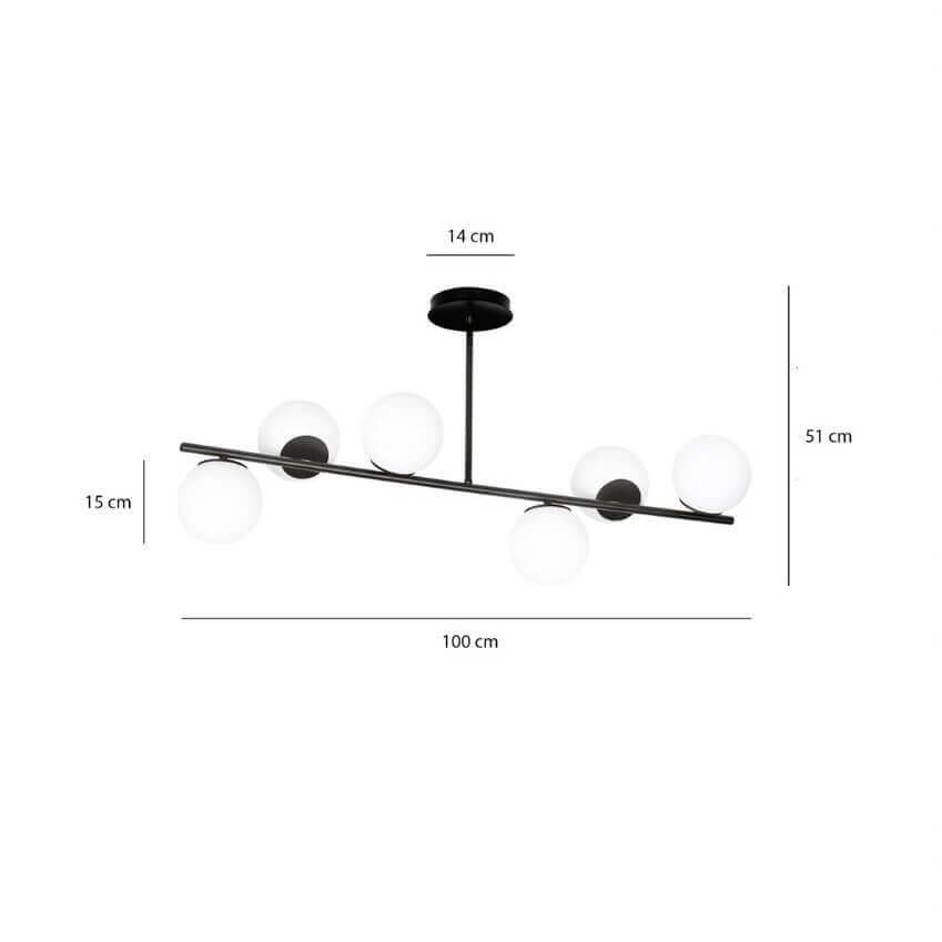 Lampa sufitowa Levi 6 w klasycznym kolorze