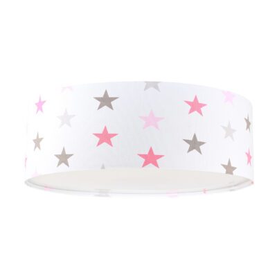 Plafon dziecięcy w różowe gwiazdki Tori