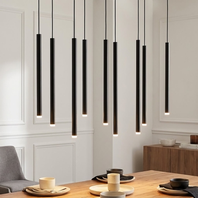 Designerska lampa wisząca Aiden 9 w kolorze czarnym