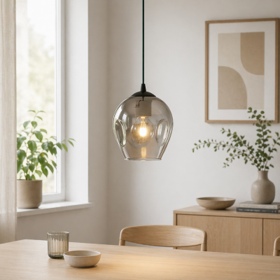 Połyskująca lampa wisząca Ava z nutą stylu glamour
