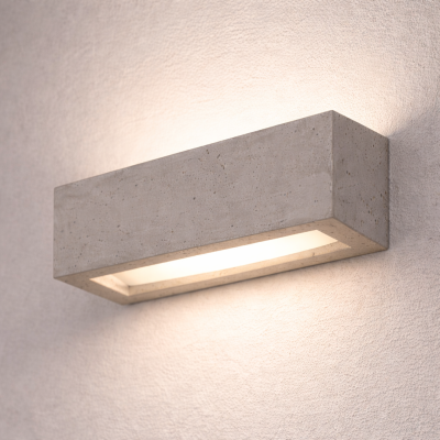 Betonowy kinkiet ścienny Rect 30 cm