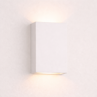 Prostokątny kinkiet w białym kolorze Gipsy Oblong