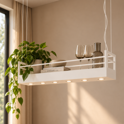 Podłużna lampa wisząca - półka Miravelle