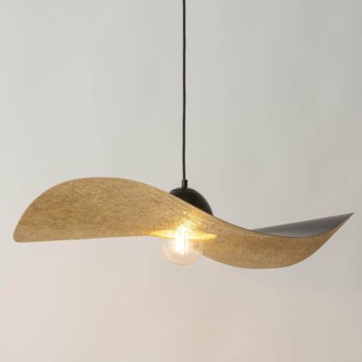 Czarna lampa wisząca ze złotym środkiem Chapeau