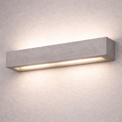 Szary kinkiet ścienny Rect 50 cm