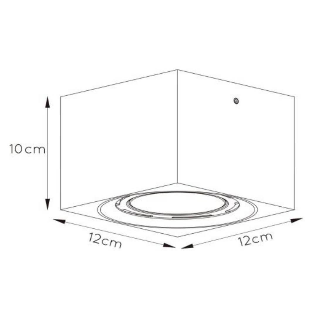 Geometryczny reflektor na sufit Fedler Cuboid