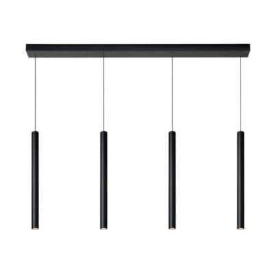 Czarna lampa wisząca na listwie Lorenz 4 LED