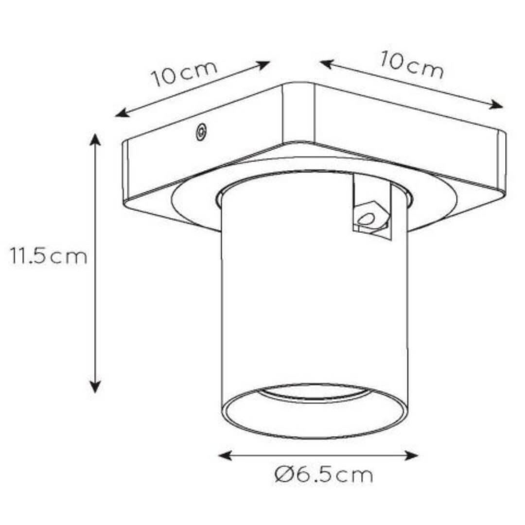 Reflektor sufitowy Nigel w złotym kolorze
