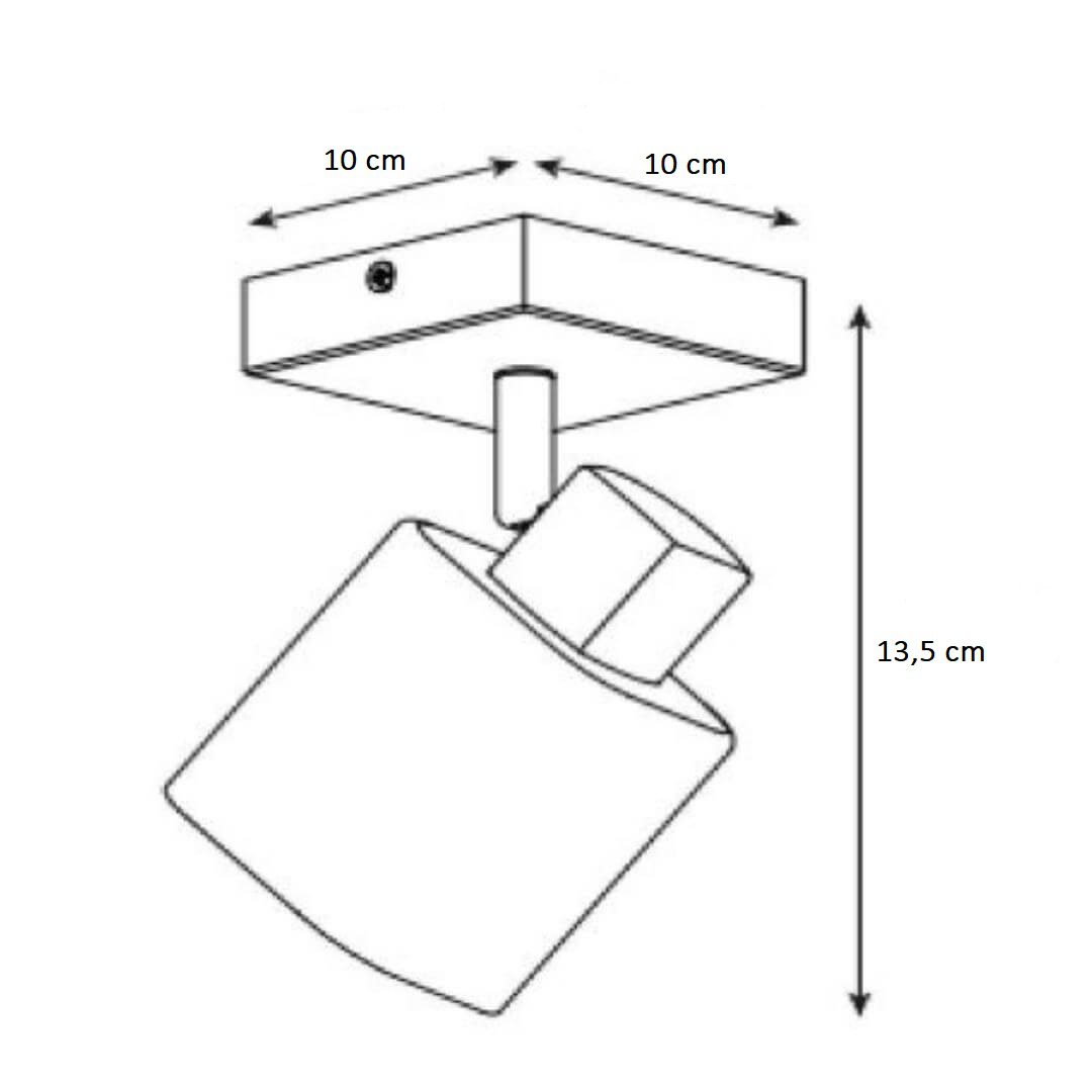 Szklany spot sufitowy Alion z regulacją
