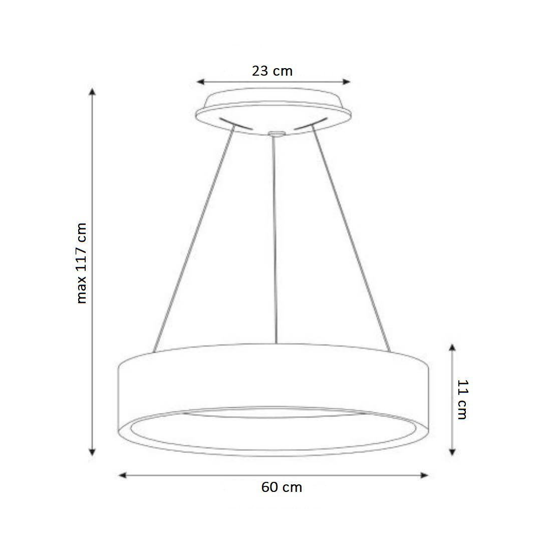 Biała lampa wisząca Talowe LED z regulacją