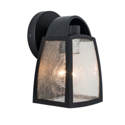 Zewnętrzny kinkiet ścienny Kelsey C na czarnym stelażu