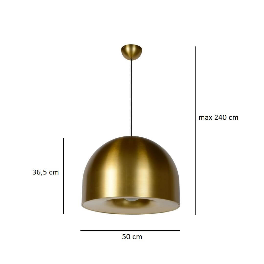 Pojedyncza lampa wisząca w złotym kolorze Akron