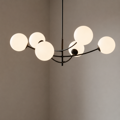 Rozłożysta lampa sufitowa Orbis 6 w nowoczesnym stylu