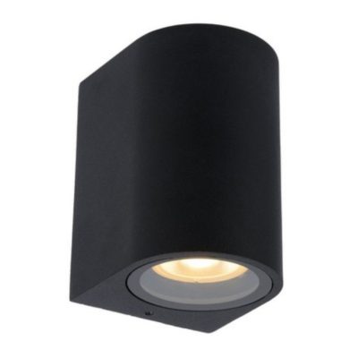 Czarny kinkiet elewacyjny Zaro o prostym designie