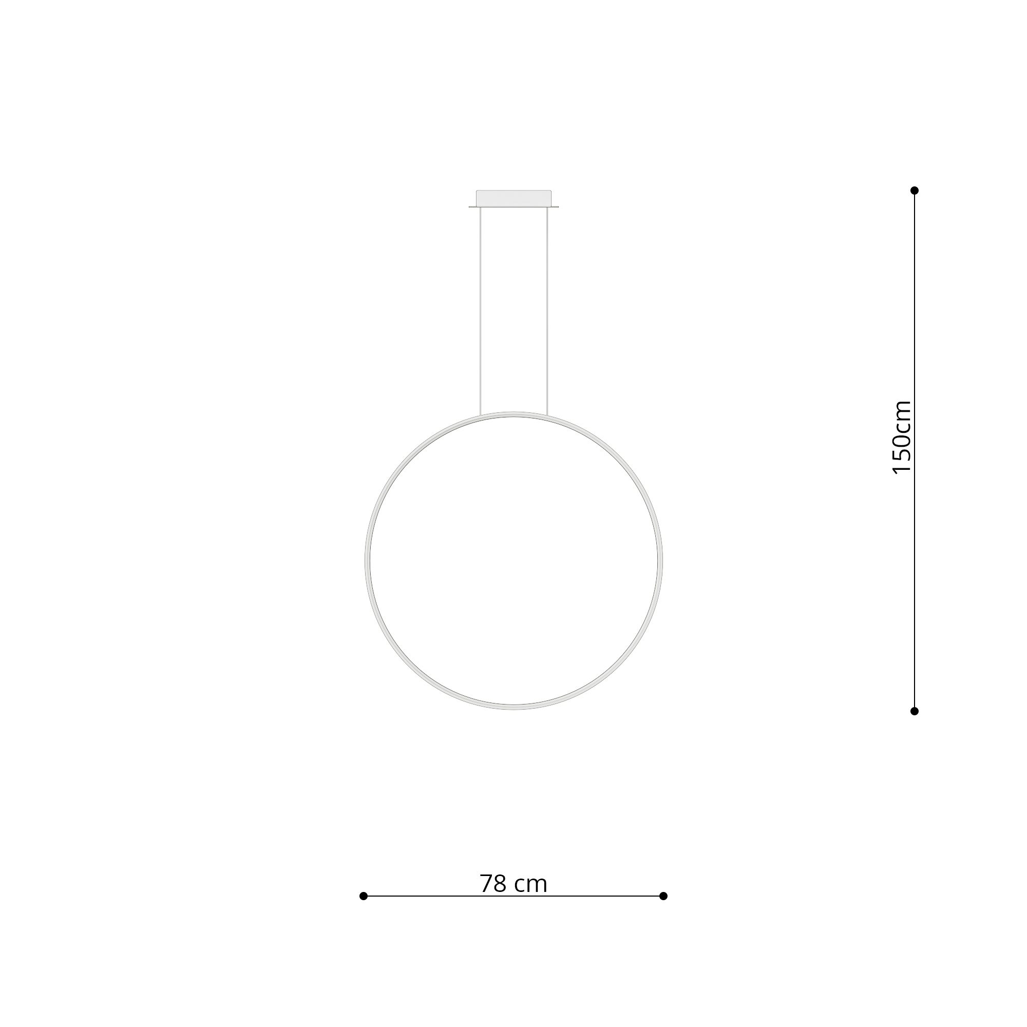 Biała lampa wisząca RIO ⌀ 78 LED