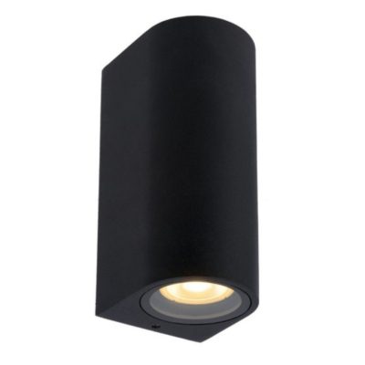 Czarny kinkiet elewacyjny Zaro 2 o prostej formie