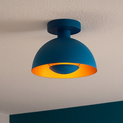 Lampa sufitowa Siemon w niebieskim kolorze
