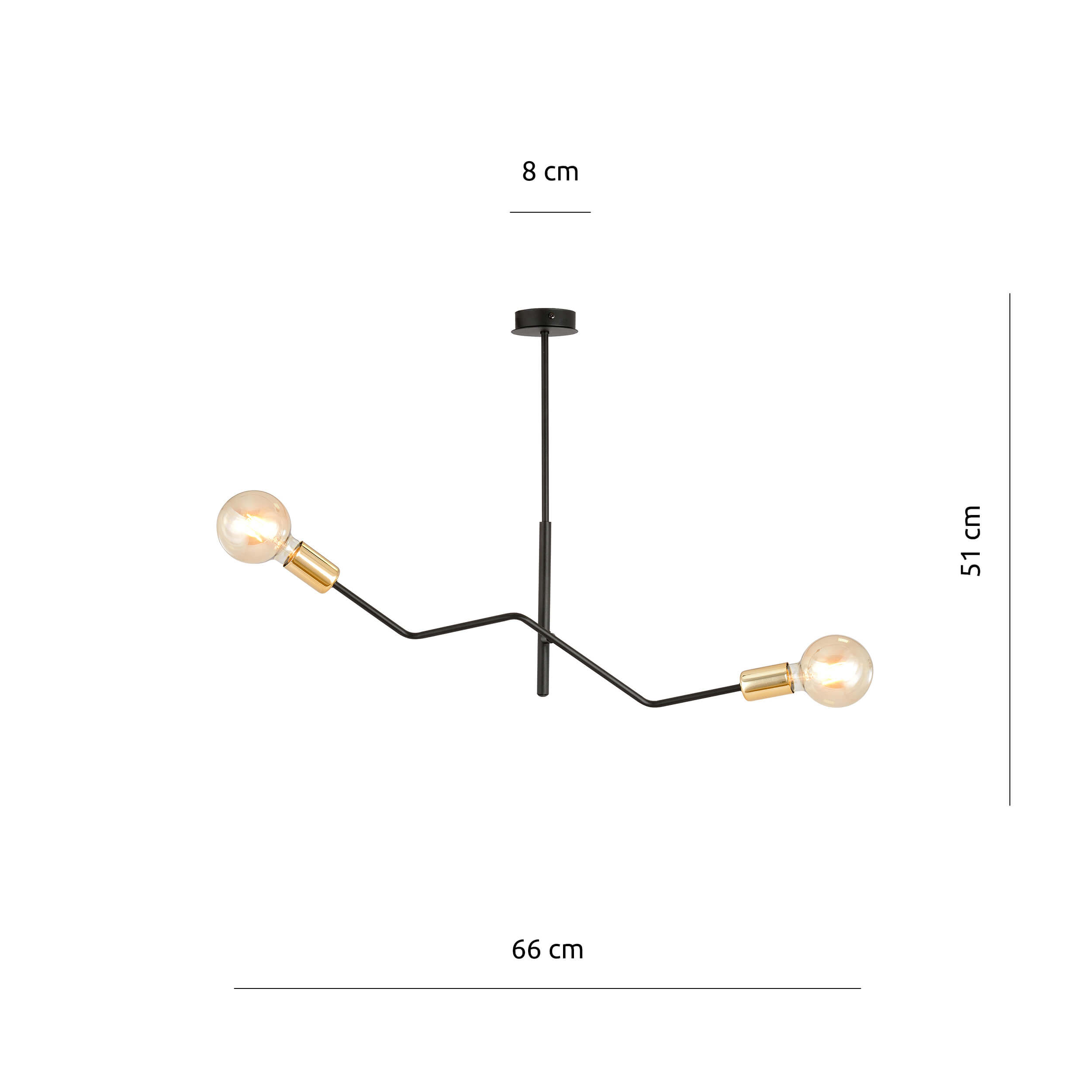 Podwójna lampa sufitowa Otis 2 w loftowym stylu