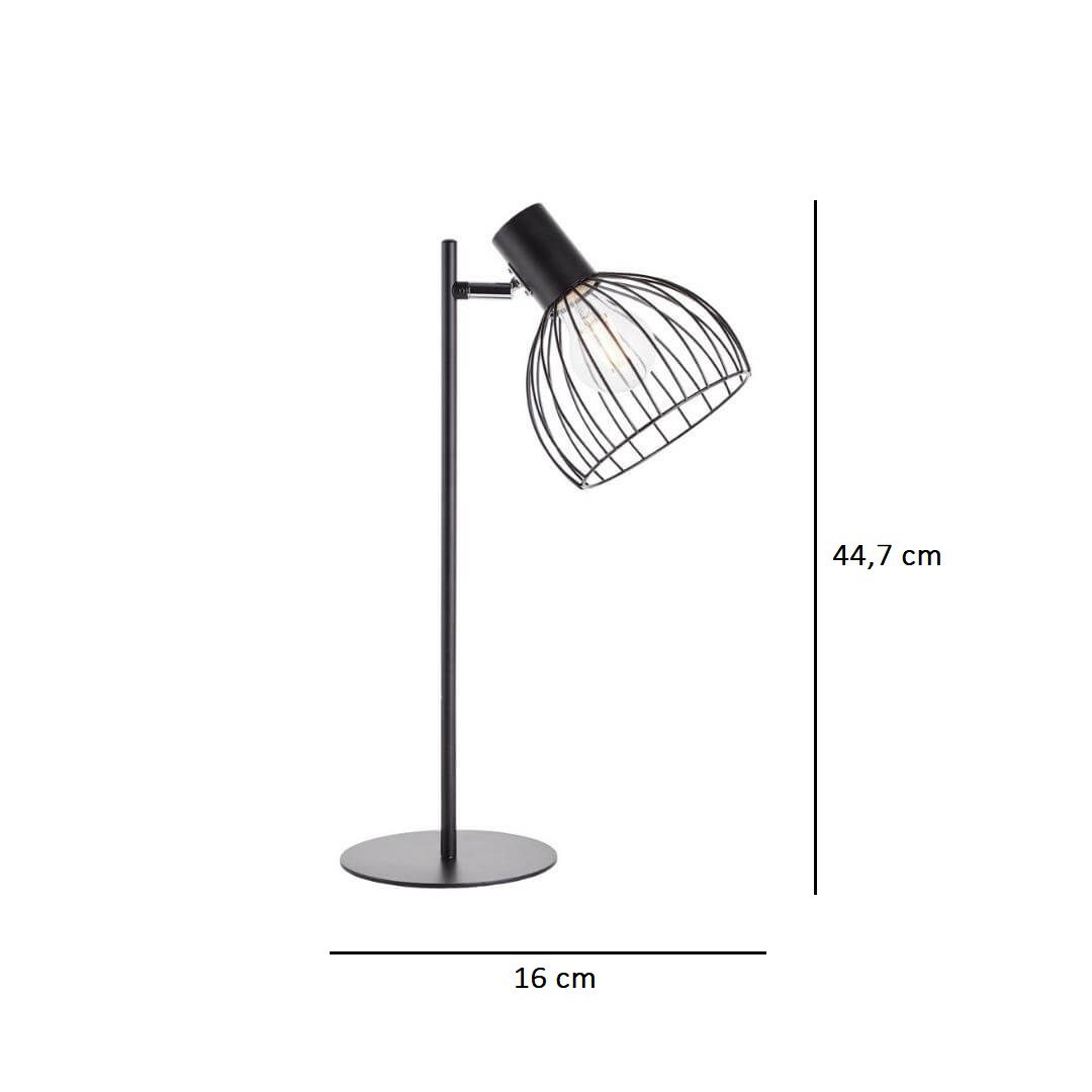 Metalowa lampka biurkowa Blacky w industrialnym stylu