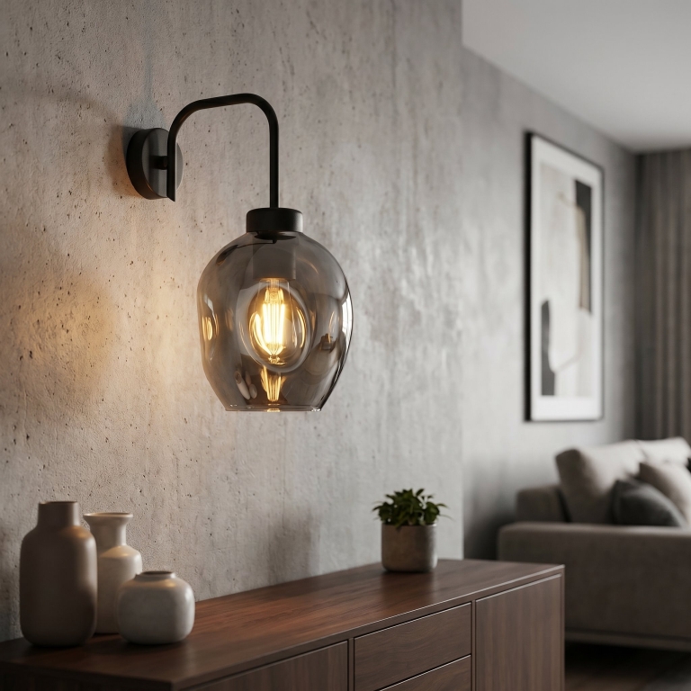 lampa-scienna-z-wgniecionym-kloszem-ze-szkla