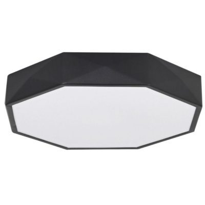 Czarna plafoniera o geometrycznej formie Angol