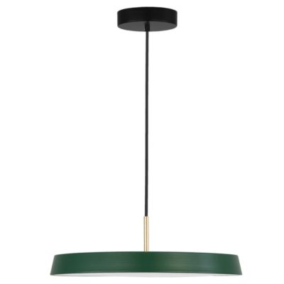 Lampa wisząca Coruna z zielonym kloszem do jadalni