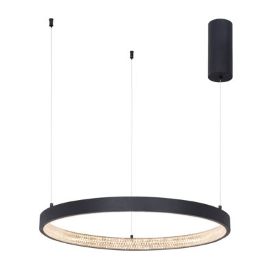 Lampa wisząca Moron M ze lśniącym wnętrzem pierścienia