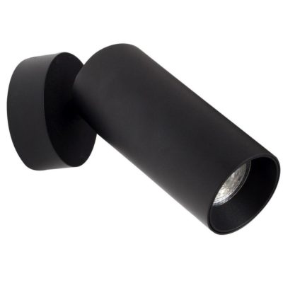 Czarny kinkiet ścienny Barbosa o matowym wykończeniu