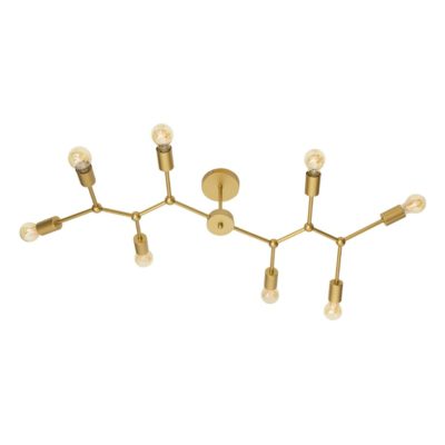 Nowoczesna lampa sufitowa Cumana 8 w złotym kolorze