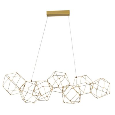 Nowoczesna lampa wisząca Asis S w złotym kolorze