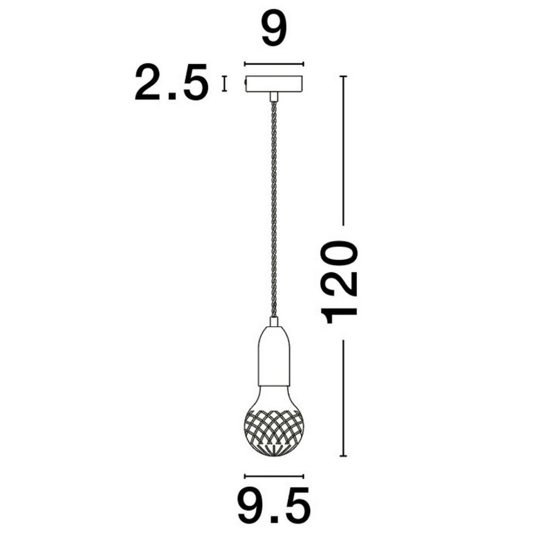 Pojedyncza lampa wisząca z transparentnym kloszem Bani